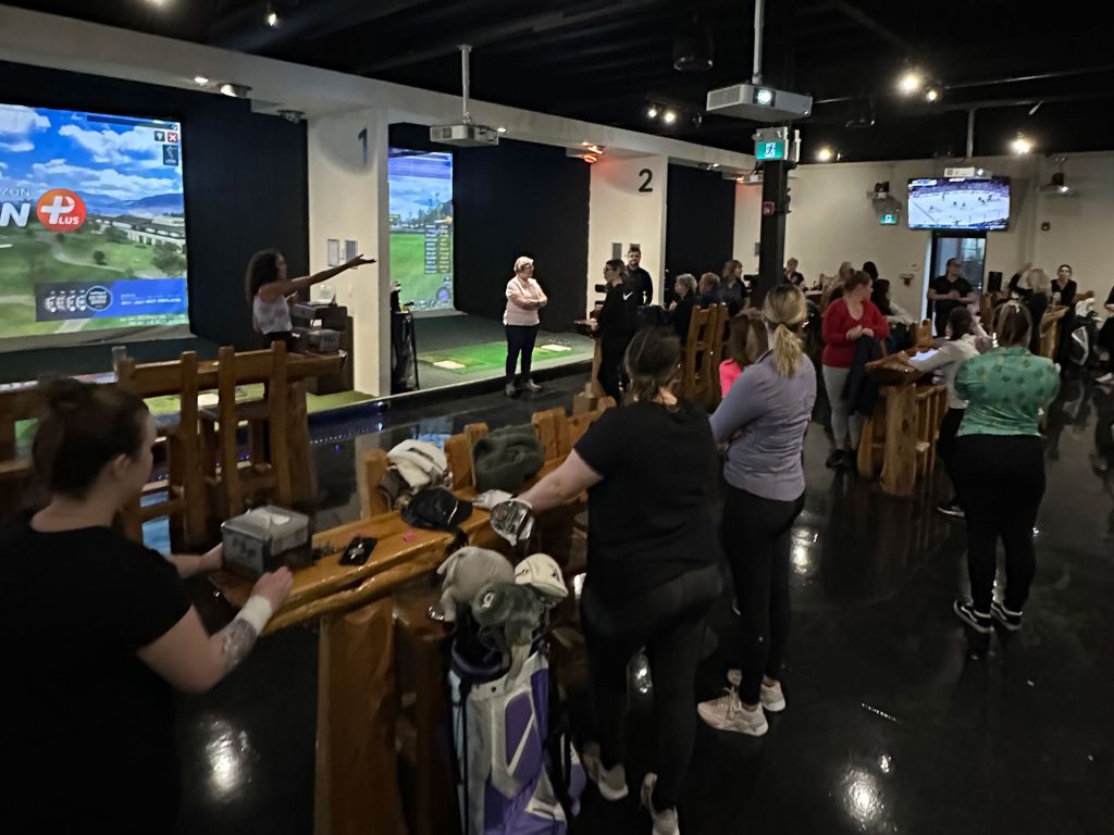 Group event in the Albatross simulator lounge